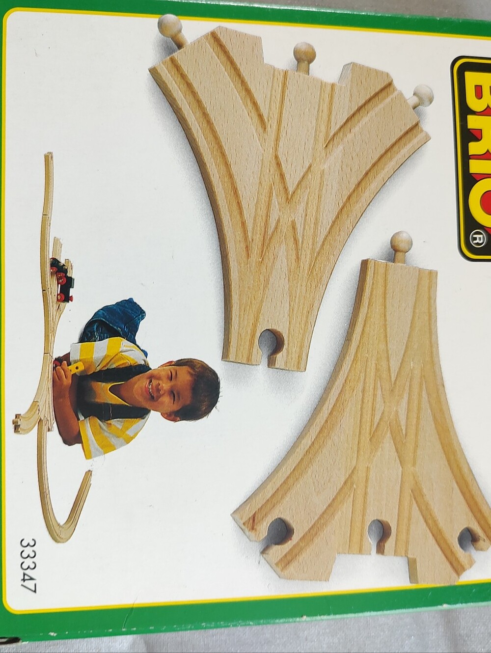 Brio Wooden Train Track Switch Connector - Natural Wood